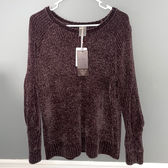 Calia By Carrie Underwood Chenille Cold Shoulder Sweater - Picture 2 of 14